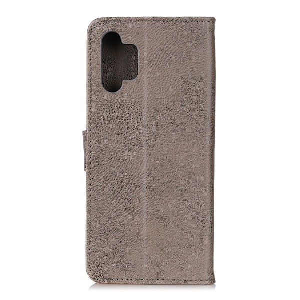 Samsung Galaxy A32 5G - KHAZNEH Läder Fodral - Grå Grey Grå
