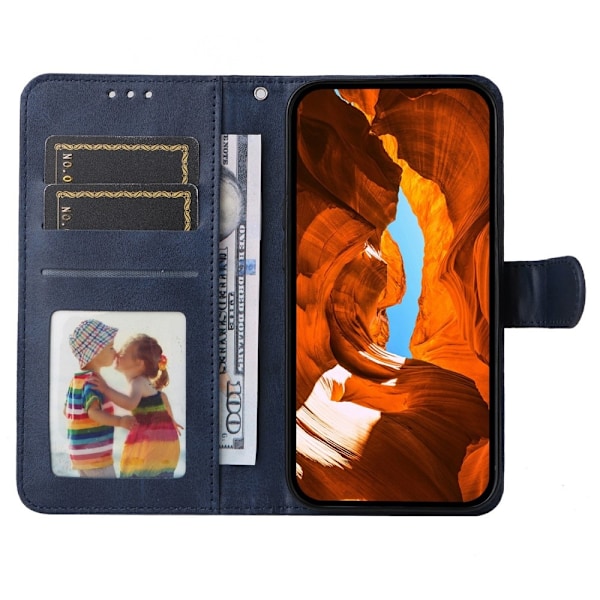Xiaomi Redmi Note 14 4G Fodral Läder Folio Blå