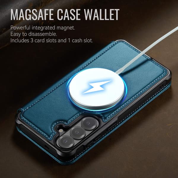 CASEME Samsung Galaxy S26 Skal RFID Plånbok Blå