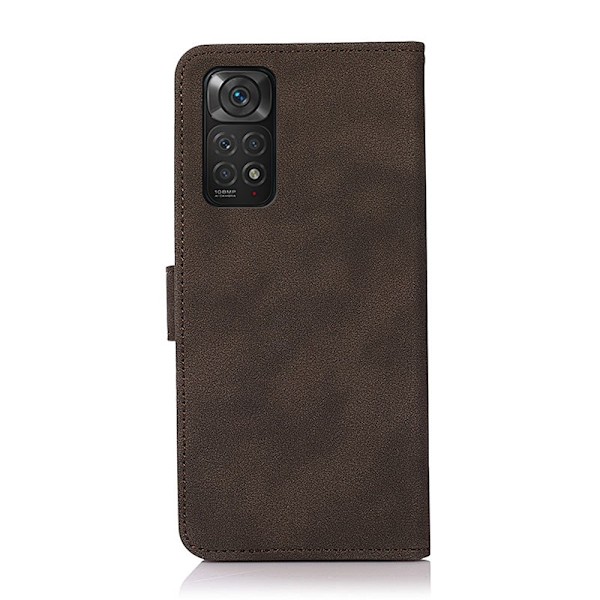 KHAZNEH Xiaomi Redmi Note 11 4G Fodral Retro Läder Brun