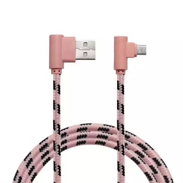 1M Micro USB Vinklad Kabel - Roséguld