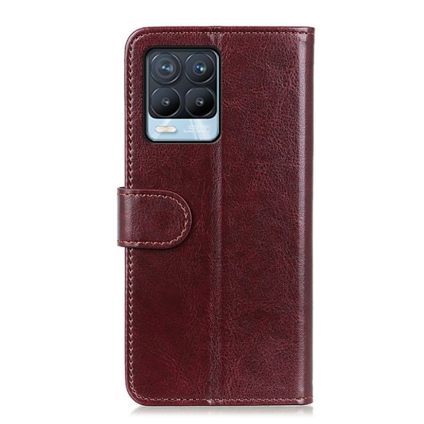 Realme 8 / 8 Pro - Crazy Horse Fodral - Brun Brown Brun