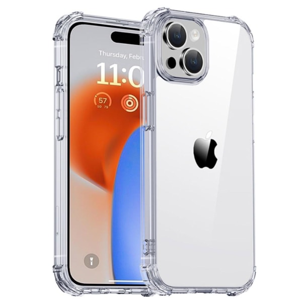 IPAKY iPhone 15 Plus Skal Shockproof Hybrid Transparent