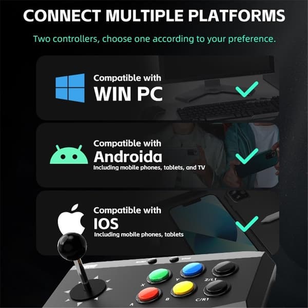 DATA FROG Trådlös Joystick Kontroll För PC / Android /  iOS