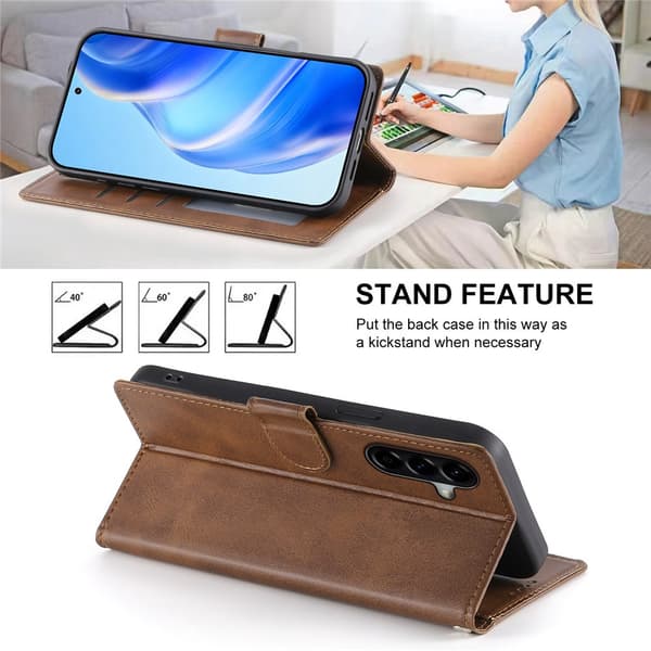Samsung Galaxy A37 5G Fodral Läder Brun