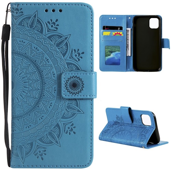 Xiaomi Mi 11 - Mandala Läder Fodral - Blå Blue Blå
