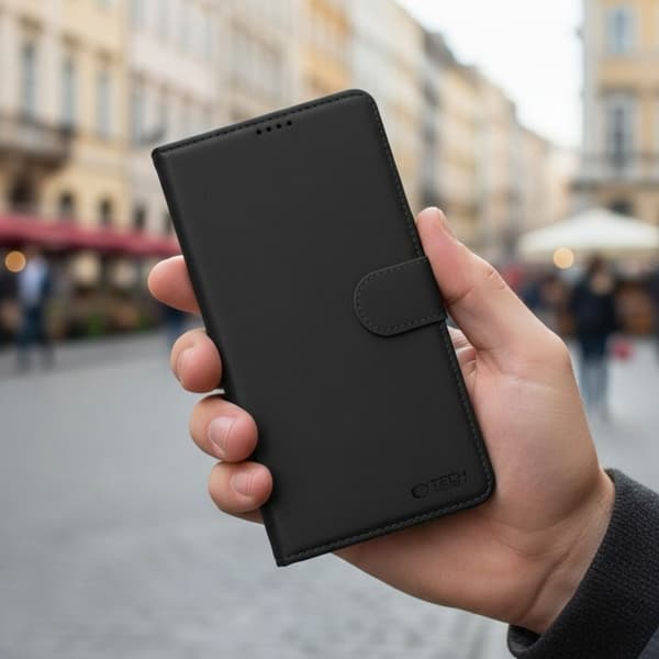 Tech-Protect Samsung Galaxy A27 5G Fodral Läder Svart