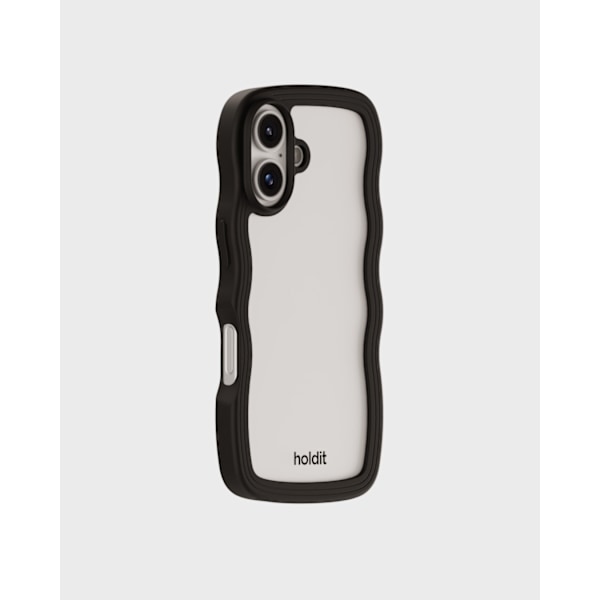 holdit iPhone 16 Plus Skal Wavy Svart/Transparent
