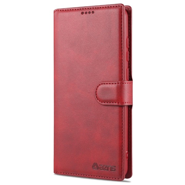 Samsung Galaxy A72 - AZNS Läder Fodral - Röd Red Röd