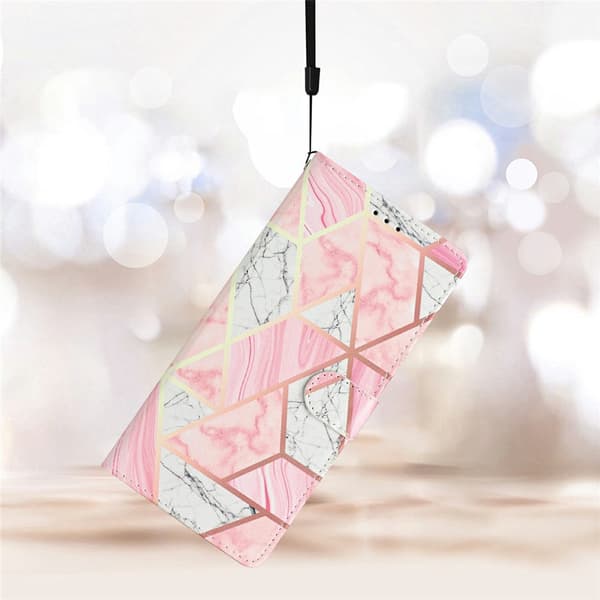 Honor 400 Lite Fodral Med Tryck Rosa Marmor