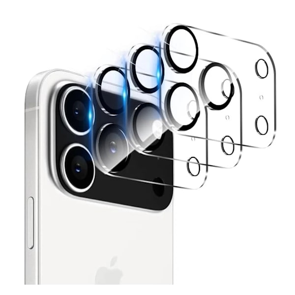 [3-Pack] iPhone 17 Pro Max Linsskydd I Härdat Glas