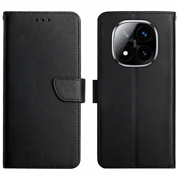 Xiaomi Redmi Note 14 Pro/Pro Plus 5G Fodral Äkta Läder Svart