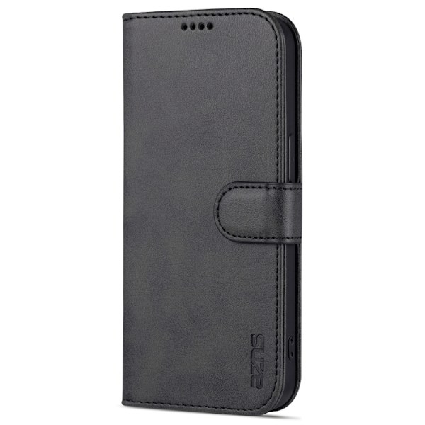 AZNS iPhone 14 Pro Fodral Läder Svart