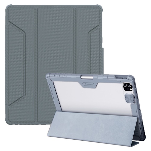 iPad Pro 12.9 (2020/2021) - NILLKIN CamShield Shockproof Tri-Fold Fodral - Grå grå