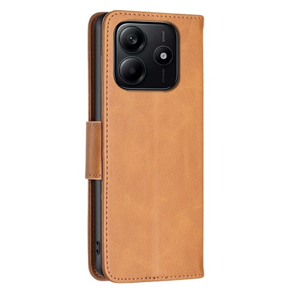 Xiaomi Redmi Note 14 4G Fodral Läder Solid Shark Brun