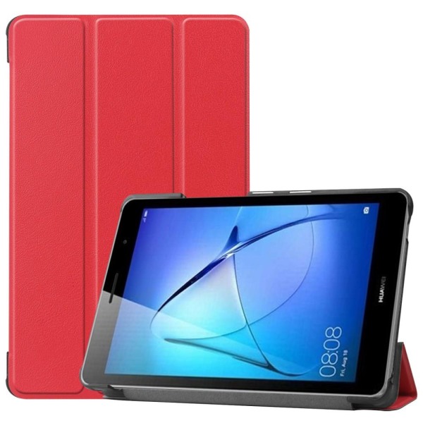 Huawei MatePad T8 - Tri-Fold Fodral - Röd Red Röd