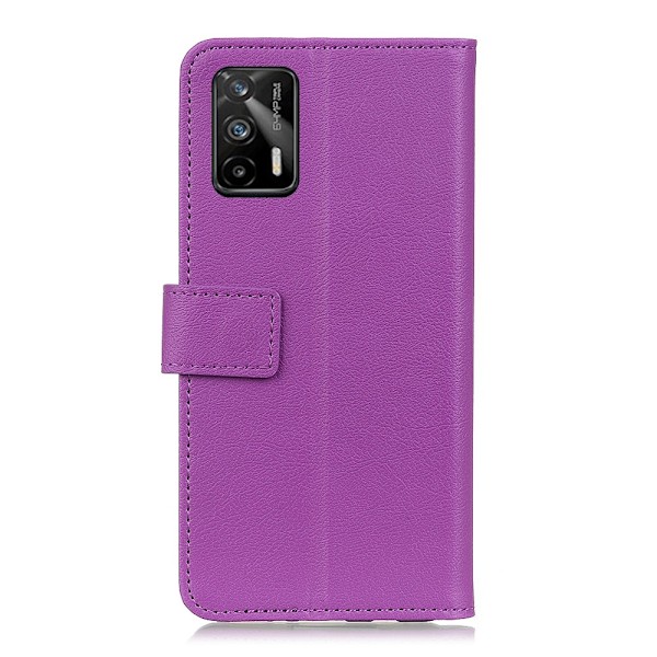 Realme GT 5G - Solid Läder Fodral - Lila