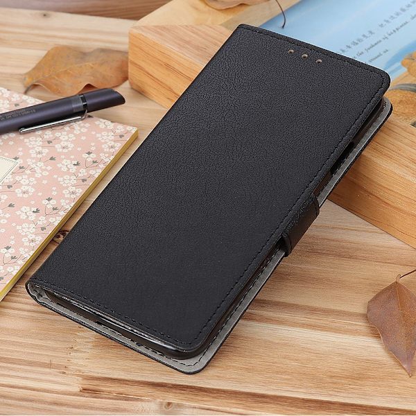 Samsung Galaxy A72 - Läder Fodral - Svart Black Svart