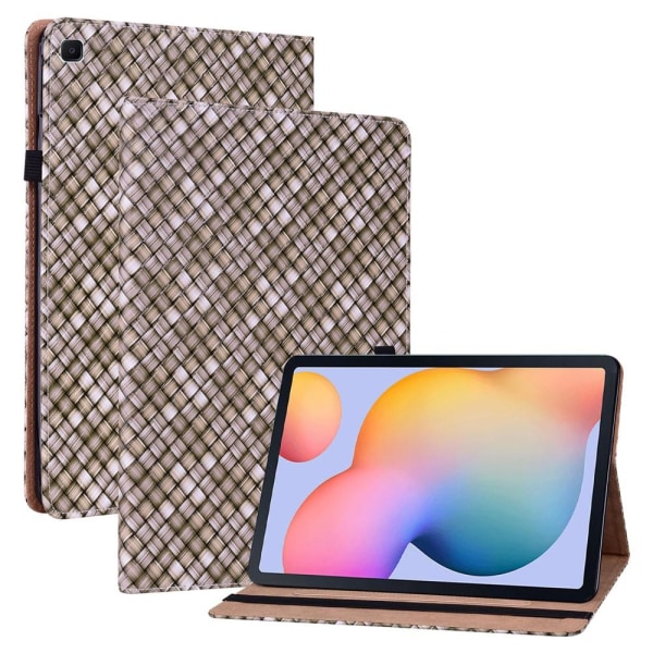 Samsung Galaxy Tab S6 Lite Fodral Vävd Textur Brun