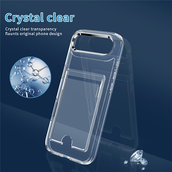 iPhone Air Skal Med Kortfack Transparent