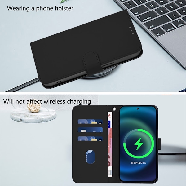 Xiaomi Redmi Note 14 Pro/Pro Plus 5G Fodral Läder Svart
