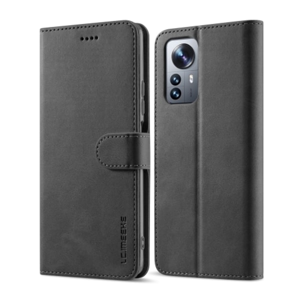 LC.IMEEKE Xiaomi 12 Pro Fodral Läder Svart