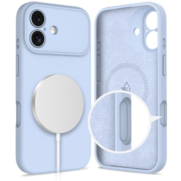Tech-Protect iPhone 17 Skal MagSafe Silikon Mist Blue