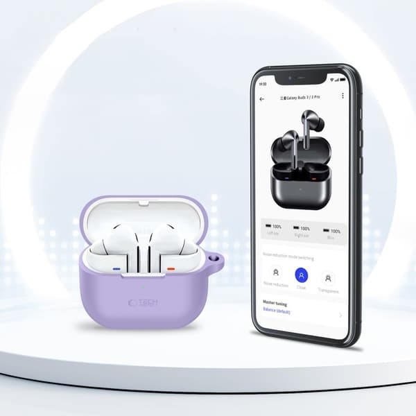 Tech-Protect Samsung Galaxy Buds 3 / 3 Pro / 3 FE Skal Silikon Hook Lavender