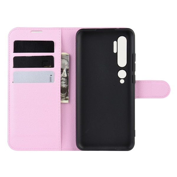 Xiaomi Mi Note 10/10 Pro - Litchi Plånboksfodral - Ljus Rosa LightPink Ljus Rosa