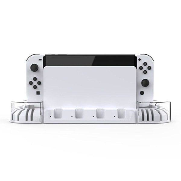 KJH Nintendo Switch/OLED Laddningsställ U-Formad Vit