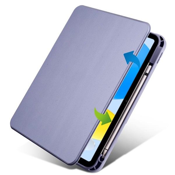 iPad Air 13 2025/2024 Fodral Hybrid Rotation Pennhållare Lila