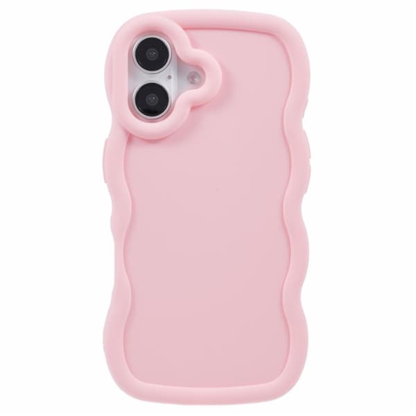 iPhone 17 Mobilskal Wavy Ljus Rosa