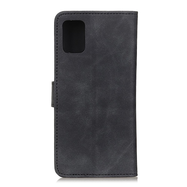 Samsung Galaxy A72 - KHAZNEH Retro Läder Fodral - Svart Black Svart