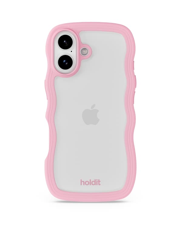 holdit iPhone 17 Mobilskal Wavy Pink/Transparent