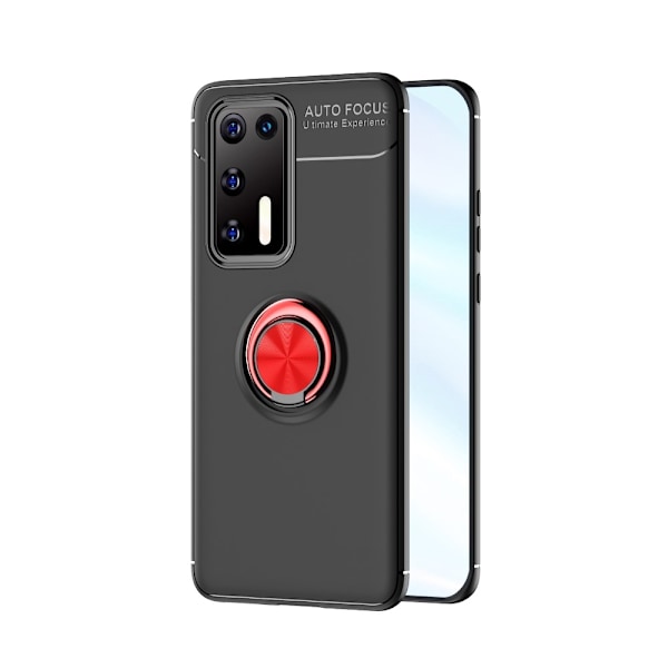 Huawei P40 - Ring Skal - Svart/Röd Svart/Röd Svart/Röd