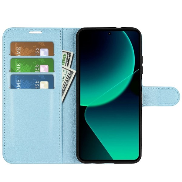 Xiaomi 13T / 13T Pro Fodral Litchi Läder Ljus Blå