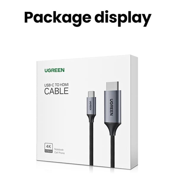 UGREEN 1.5m 4K 60Hz USB-C - HDMI Kabel Svart