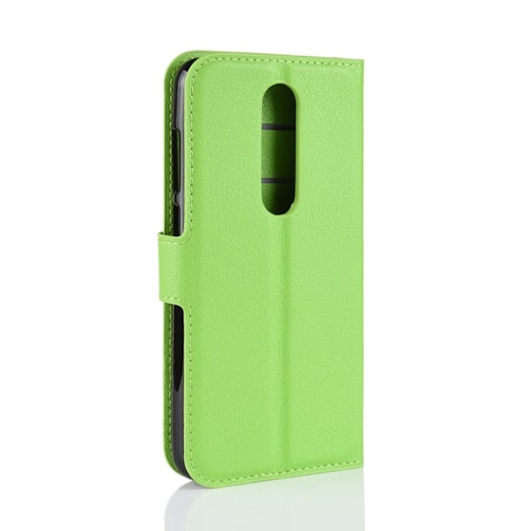 Nokia 5.1 Plus - Litchi Plånboksfodral - Grön Green Grön