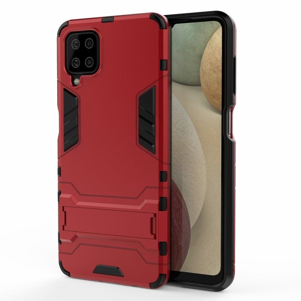 Samsung Galaxy A12 - Hybrid Skal Med Kickstand - Röd Red Röd