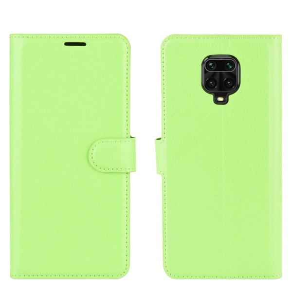 Xiaomi Redmi Note 9 Pro/Note 9S - Litchi Plånboksfodral - Grön Green Grön