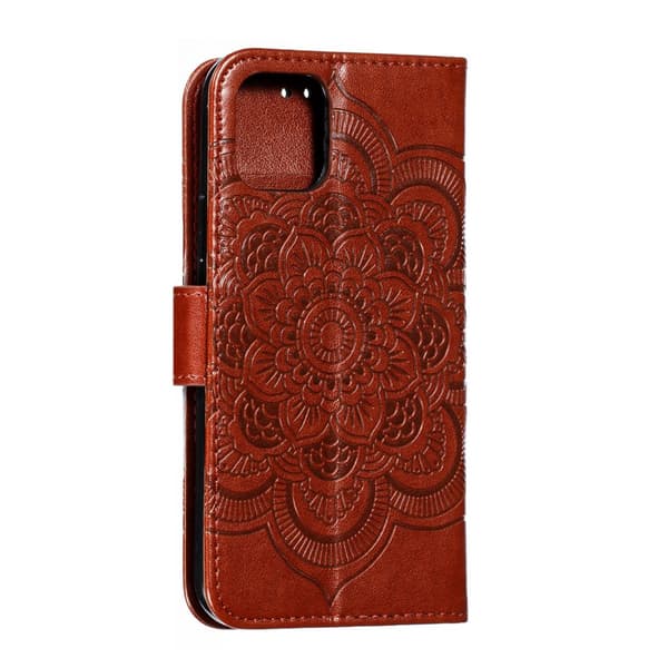 iPhone 11 Plånboksfodral Mandala - Brun