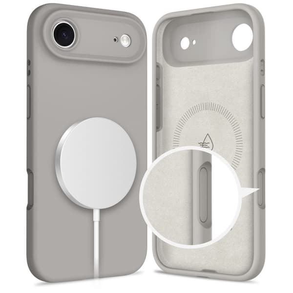 Tech-Protect iPhone Air Skal MagSafe Silicone Stone Grey