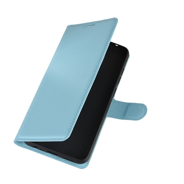 Xiaomi Redmi Note 9 - Litchi Plånboksfodral - Ljus Blå LightBlue Ljus Blå