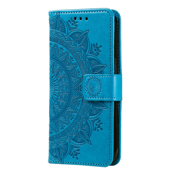 Motorola Edge 40 Pro 5G Fodral Mandala Läder Blå