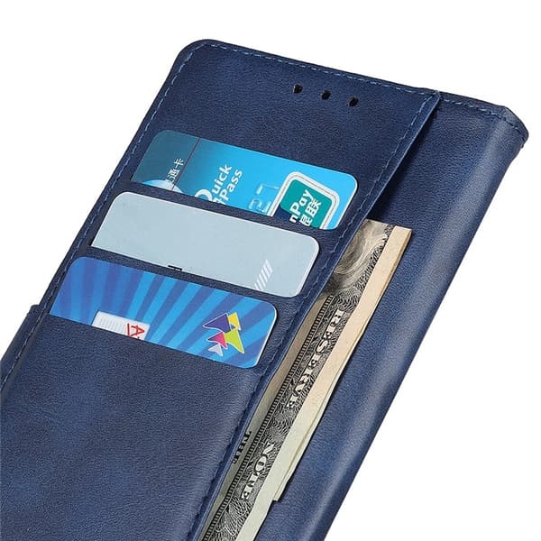 iPhone 17 Plånboksfodral Läder Blå