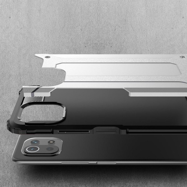 Xiaomi Mi 11 Lite - Shockproof Armor Hybrid Skal - Svart Black Svart