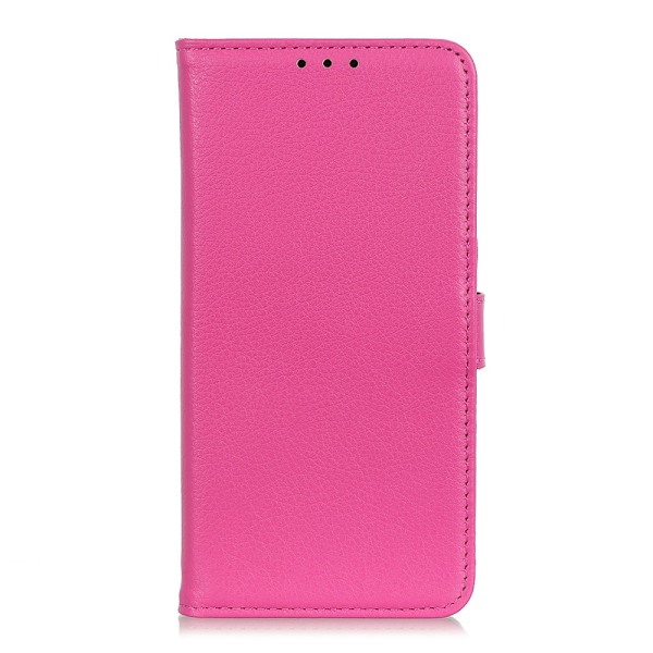 OnePlus 8T / 8T+ - Litchi Läder Fodral - Rosa Pink Rosa