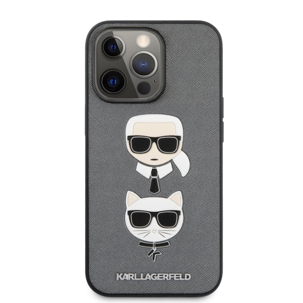 Karl Lagerfeld iPhone 13 Pro Skal Karl & Choupette PU Saffiano S