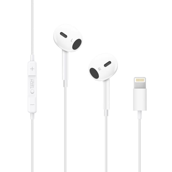 Tech-Protect In-Ear Hörlurar Lightning UltraBoost Vit