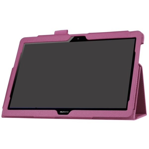 Huawei MediaPad T3 10 - Litchi läderfodral - Lila Purple Lila